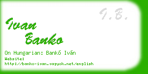 ivan banko business card